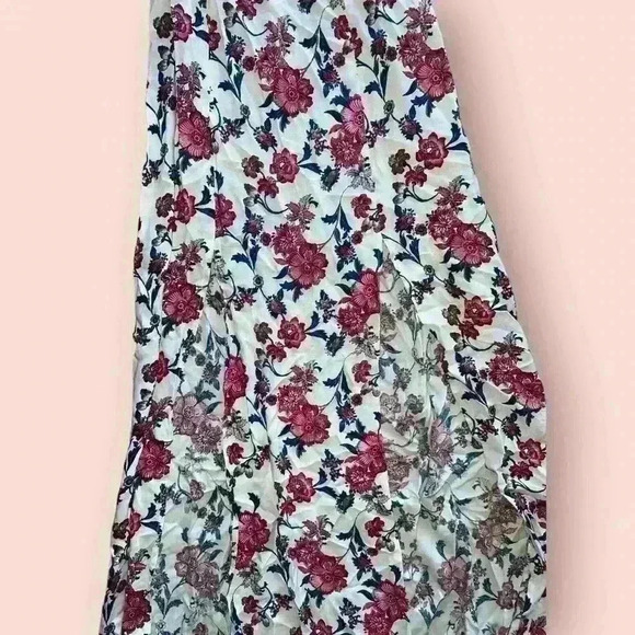 Bohemian Floral Maxi Dress Halter Neck Sleeveless Summer Party Multicolor Small - Picture 2 of 4